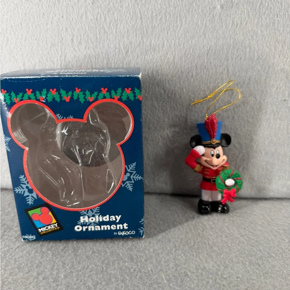 Vtg Enesco Disney‎ Tree-rific Treasures Mickey Mouse Soldier Christmas Ornament